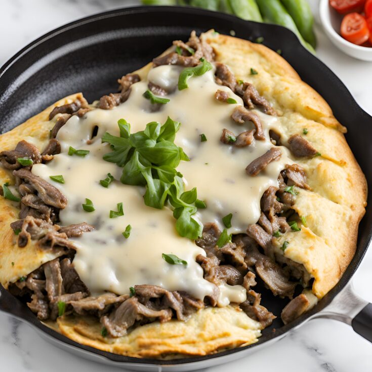 Philly Cheesesteak Omelette Recipe