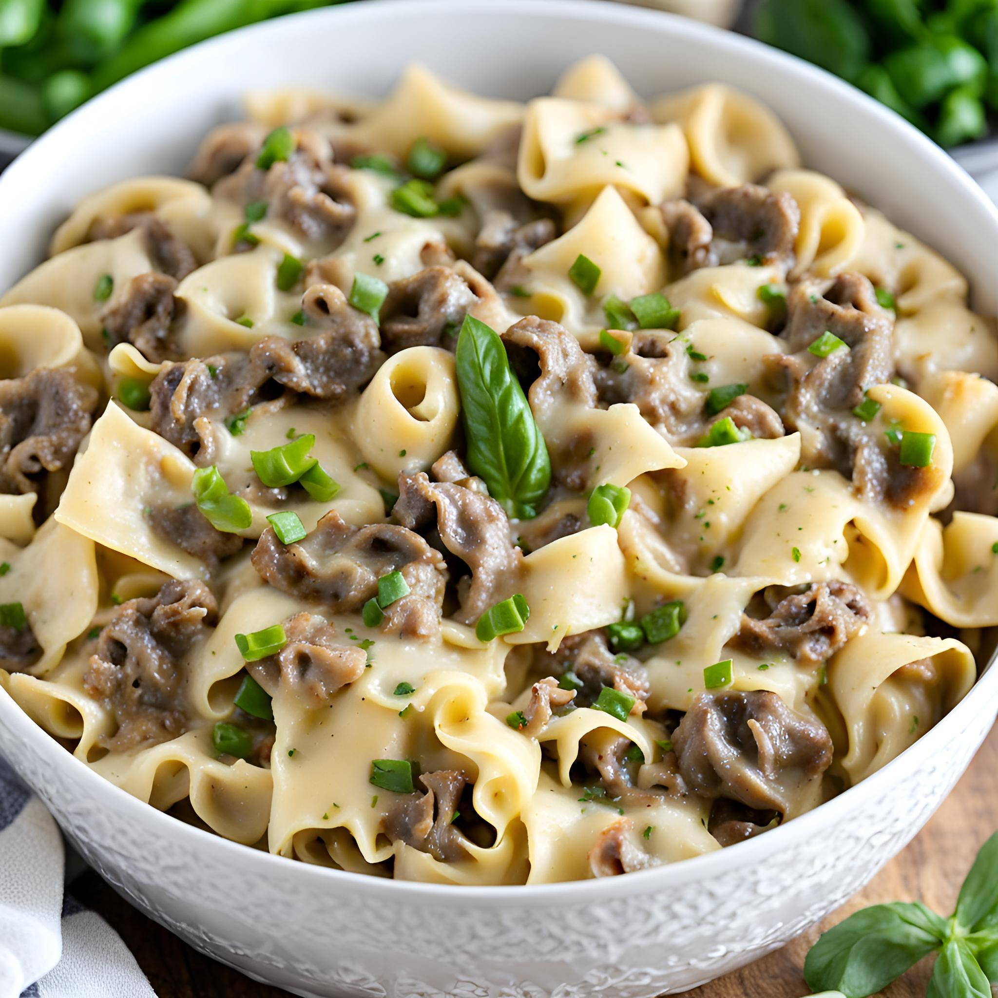 Philly Cheesesteak Tortellini Pasta Recipe | Cheff Recipes
