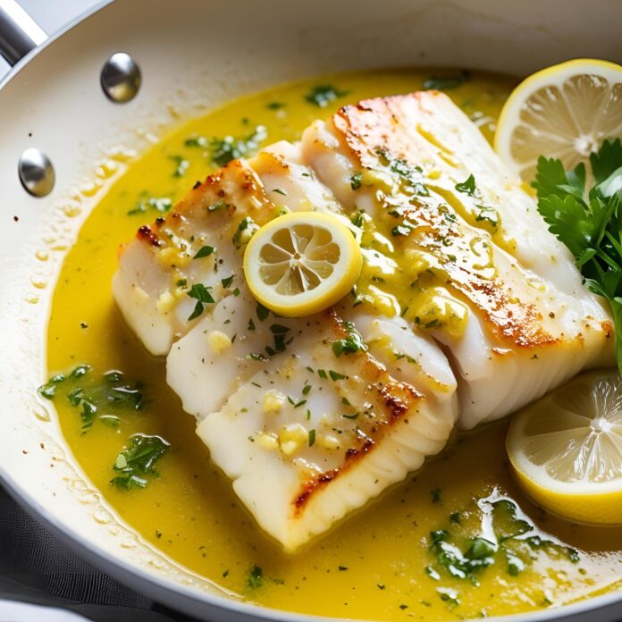 Savory Garlic Butter Cod with Lemon and Herbs Recipe