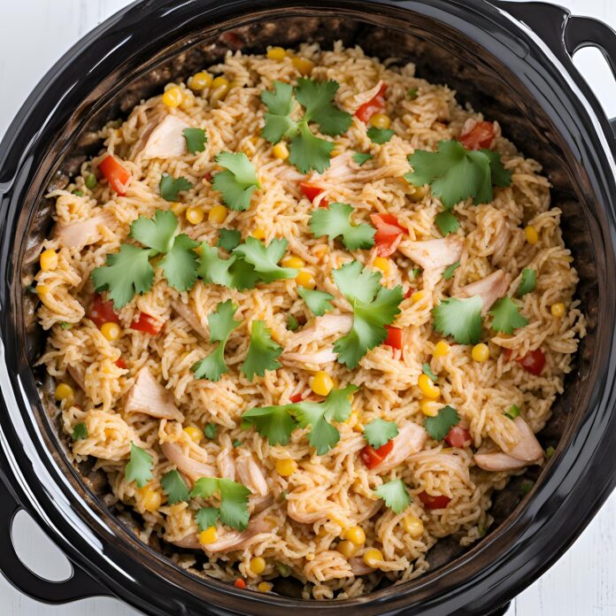 Slow Cooker Taco Chicken and Rice Recipe