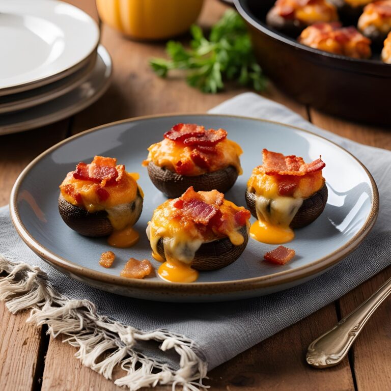 Bacon Stuffed Mushrooms Recipe | Cheff Recipes