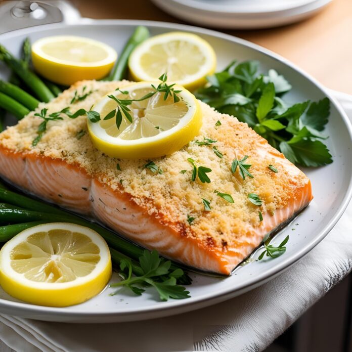 Baked Parmesan Crusted Salmon Recipe