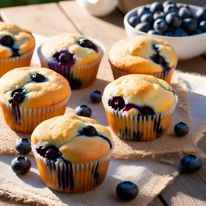 Blueberry Yogurt Coffee Cake Muffins Recipe