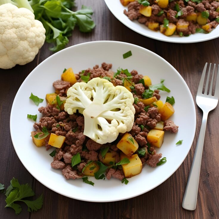 Cauliflower and Ground Beef Hash Recipe