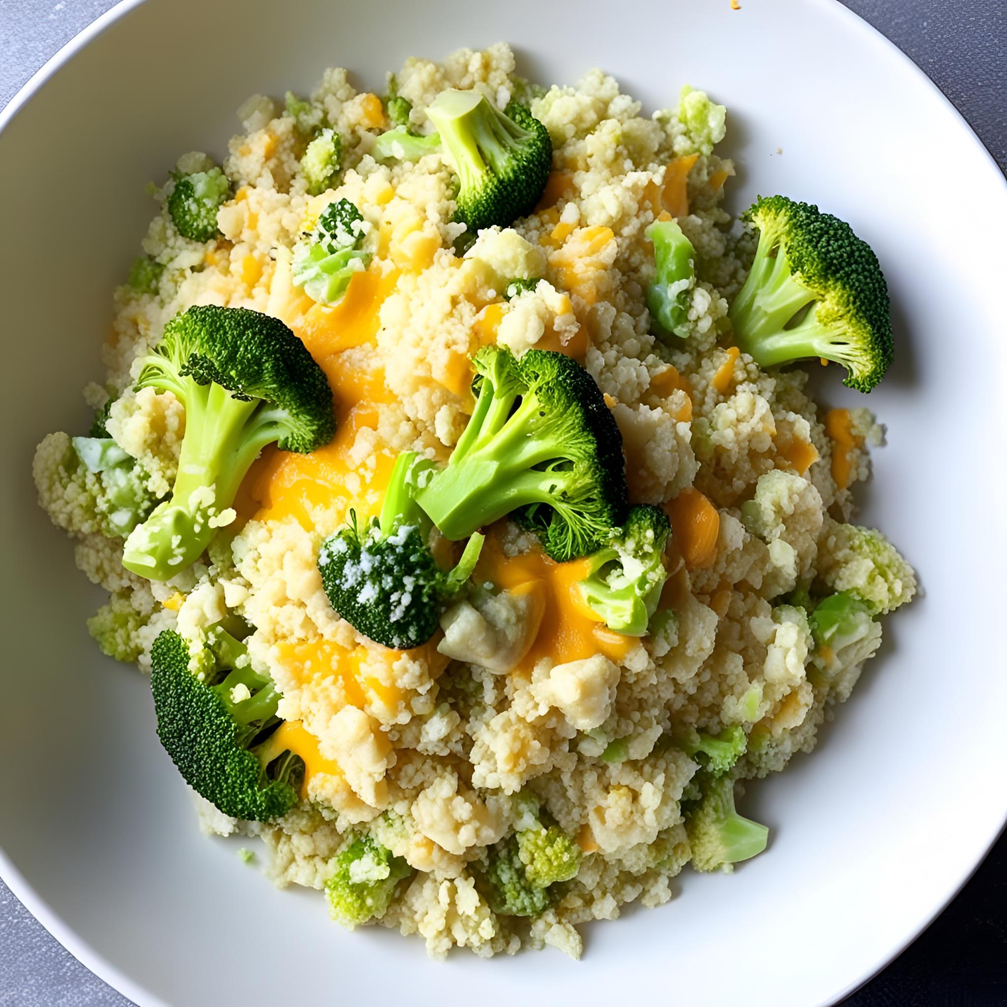 Cheesy Broccoli Cauliflower Rice Recipe