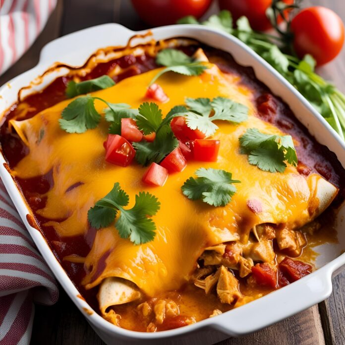Cheesy Keto Chicken Enchilada Casserole Recipe