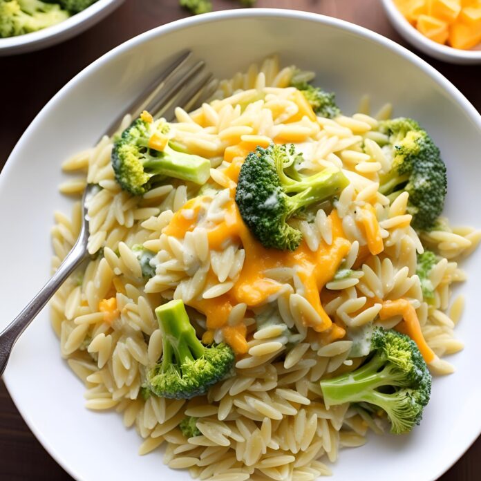 Creamy Broccoli Cheddar Orzo Recipe