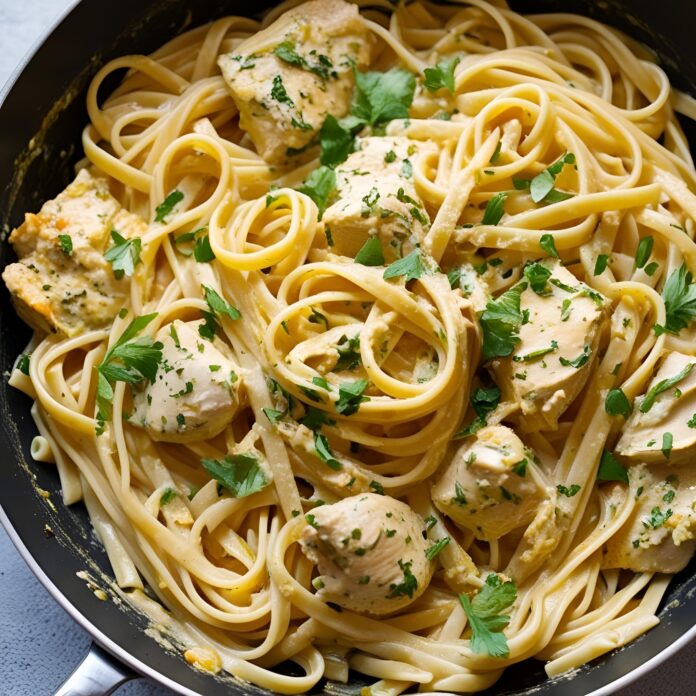 Creamy Cowboy Butter Chicken Linguine Recipe