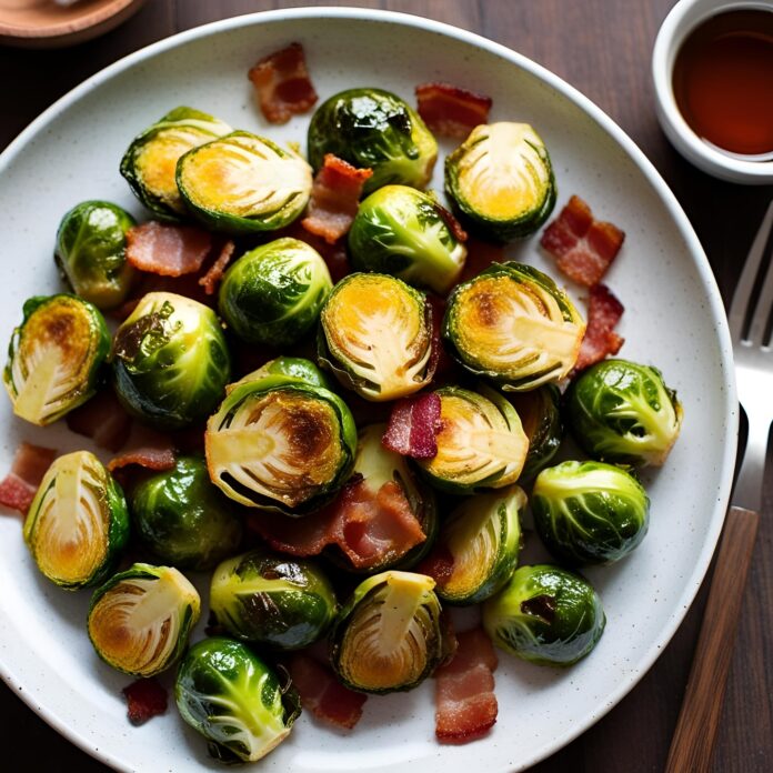 Crispy Fried Maple Brussels Sprouts with Bacon Recipe