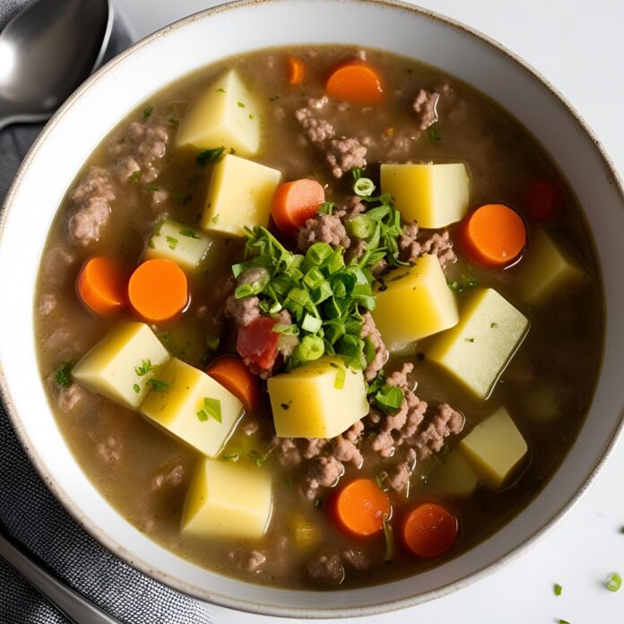 Delicious Hamburger Potato Soup Recipe