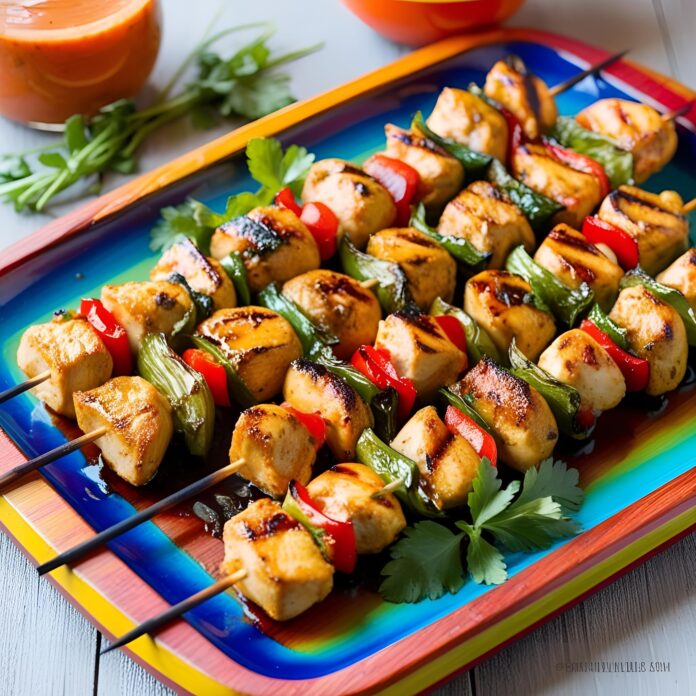 Easy Bang Bang Chicken Skewers Recipe