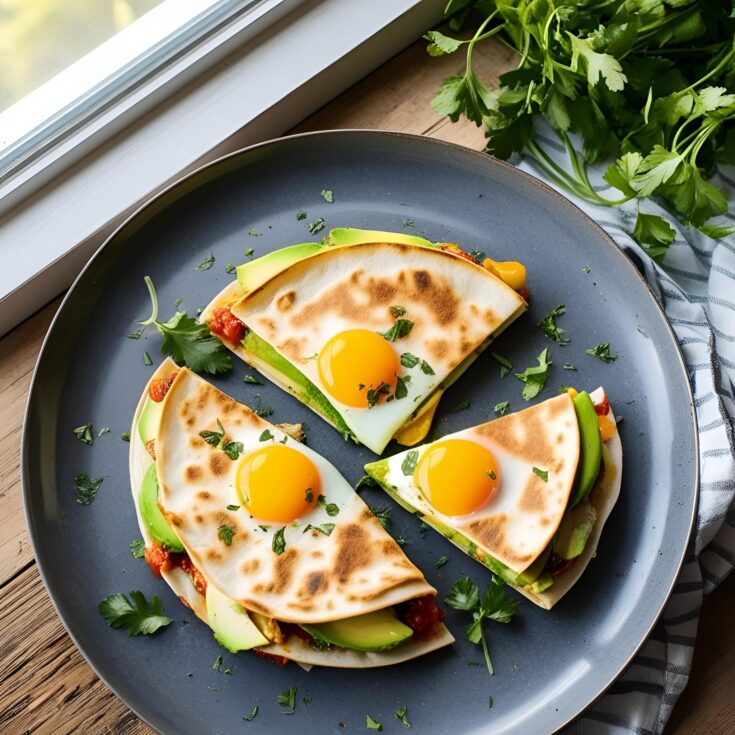 Egg and Avocado Breakfast Quesadilla Recipe