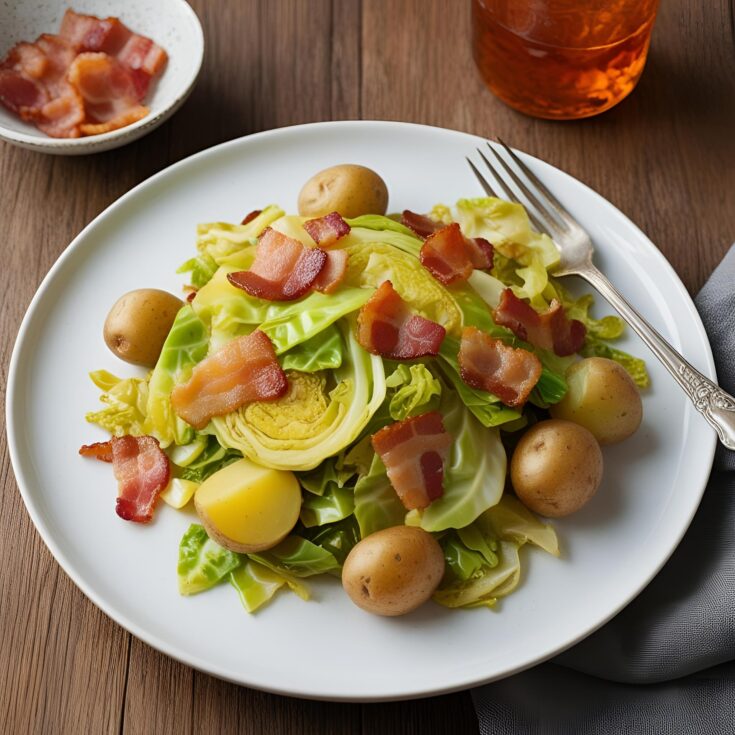 Fried Cabbage and Potatoes with Bacon Recipe