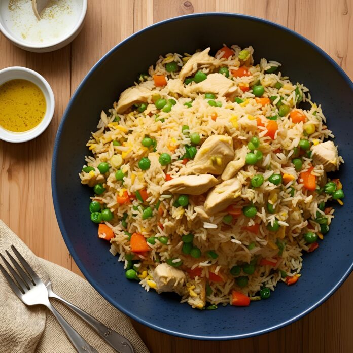 Garlic Chicken Fried Rice Recipe