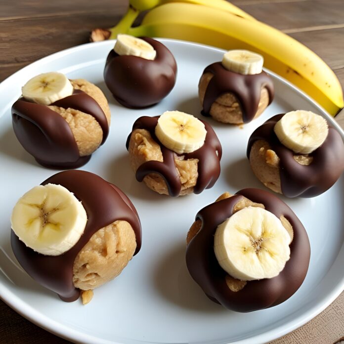 Healthy Chocolate Peanut Butter Banana Bites Recipe