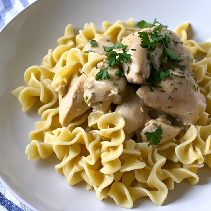 Homemade Chicken with Buttered Noodles Recipe