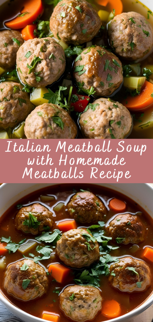 Italian Meatball Soup with Homemade Meatballs Recipe | Cheff Recipes