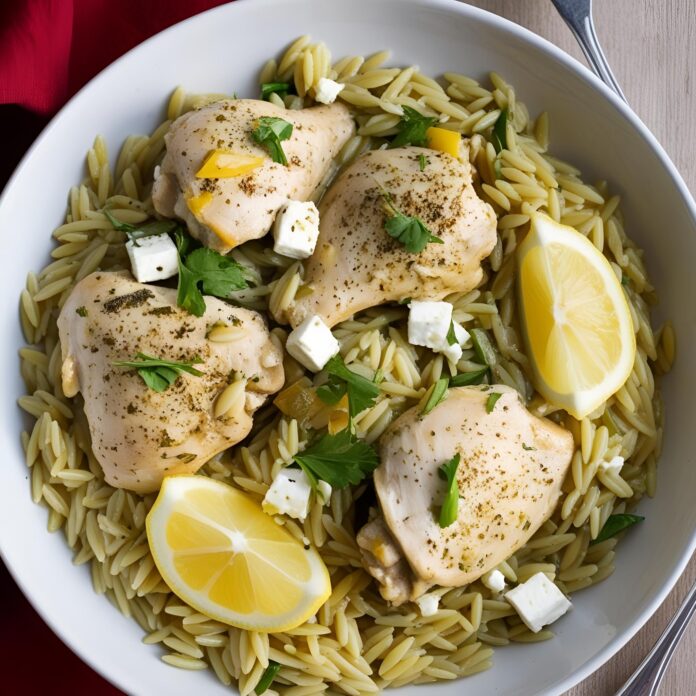 Lemon Feta Chicken Orzo Recipe