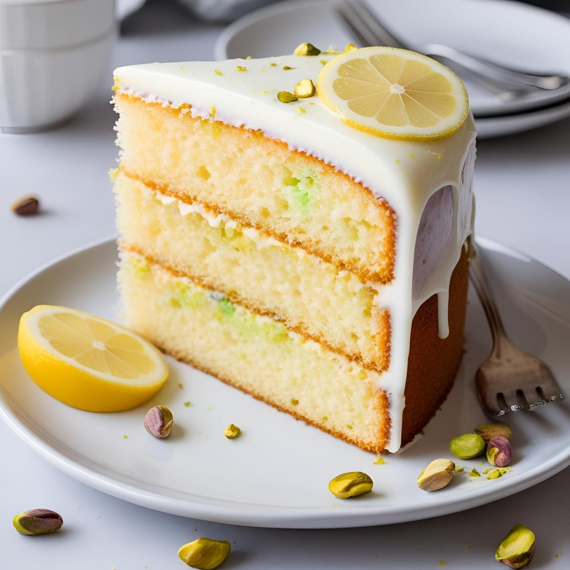 Lemon Pistachio Cake Recipe | Cheff Recipes