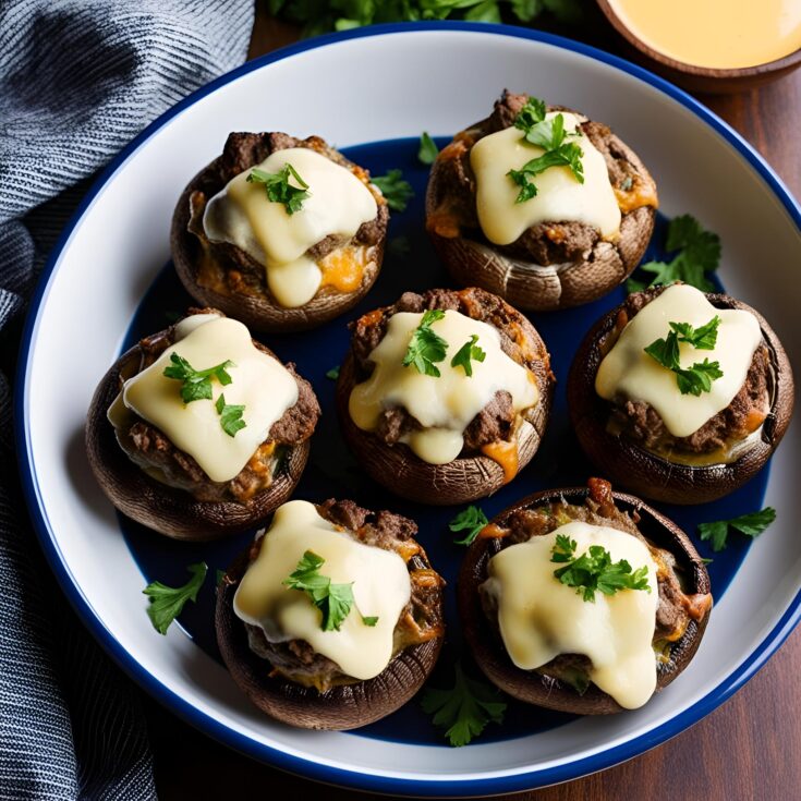 Philly Cheesesteak Stuffed Mushrooms Recipe