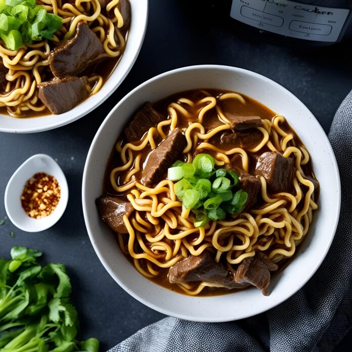 Slow Cooker Beef Ramen Noodles Recipe