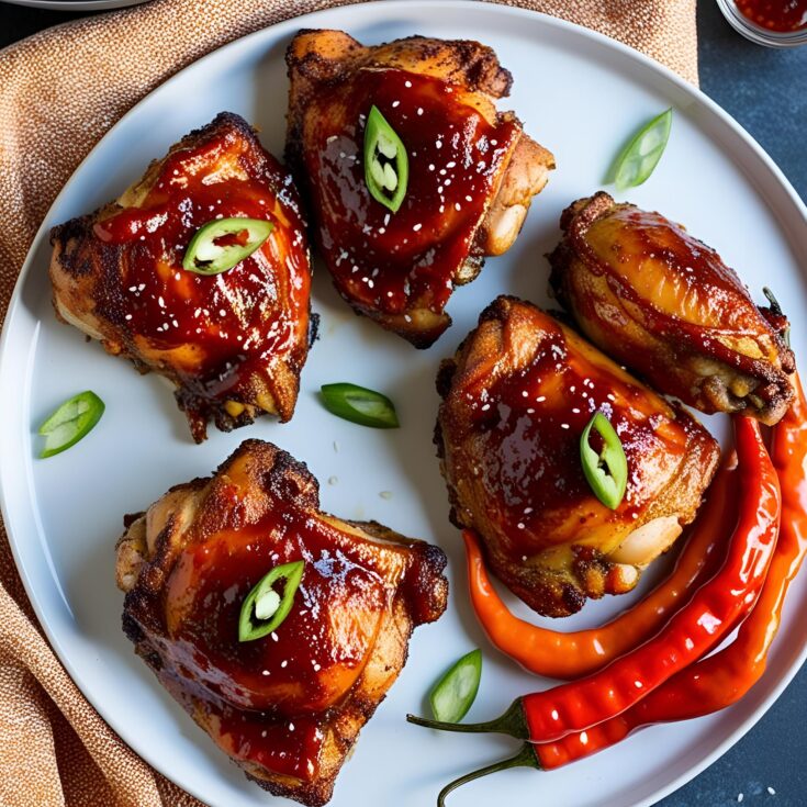 Sticky Sweet Chili Chicken Thighs in Air Fryer Recipe