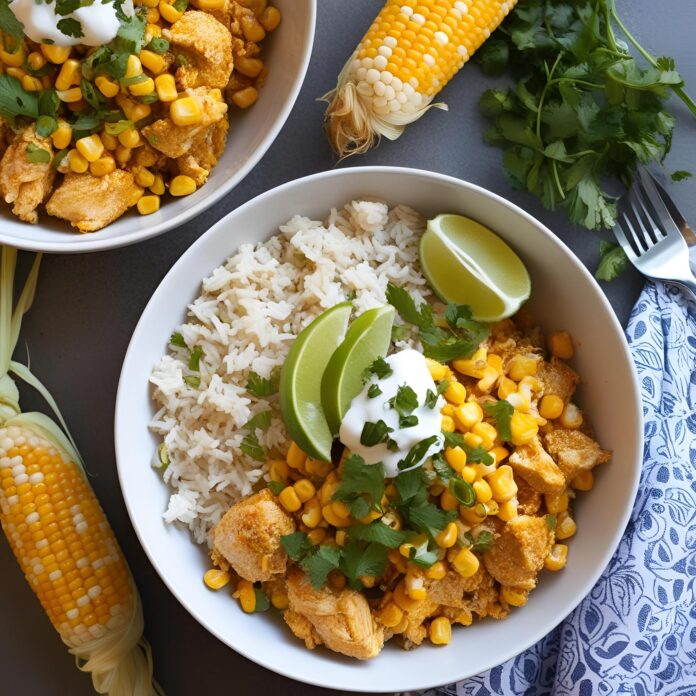 Street Corn Chicken with Rice Bowl Recipe