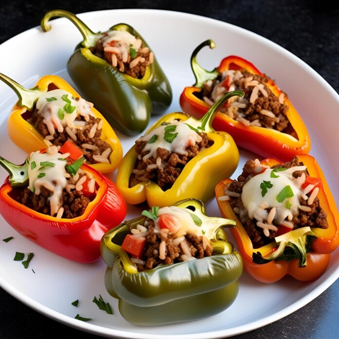 Stuffed Mini Peppers with Beef Rice Recipe