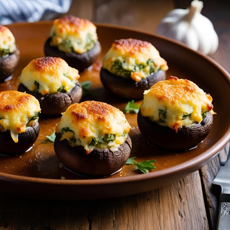 Stuffed Mushrooms with Garlic and Parmesan Recipe