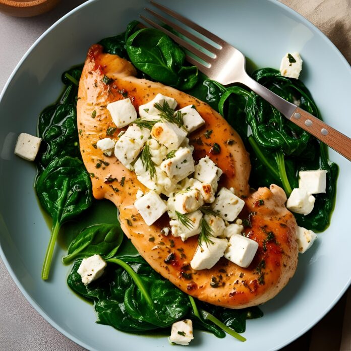 Tasty Chicken Breast with Feta and Spinach Recipe