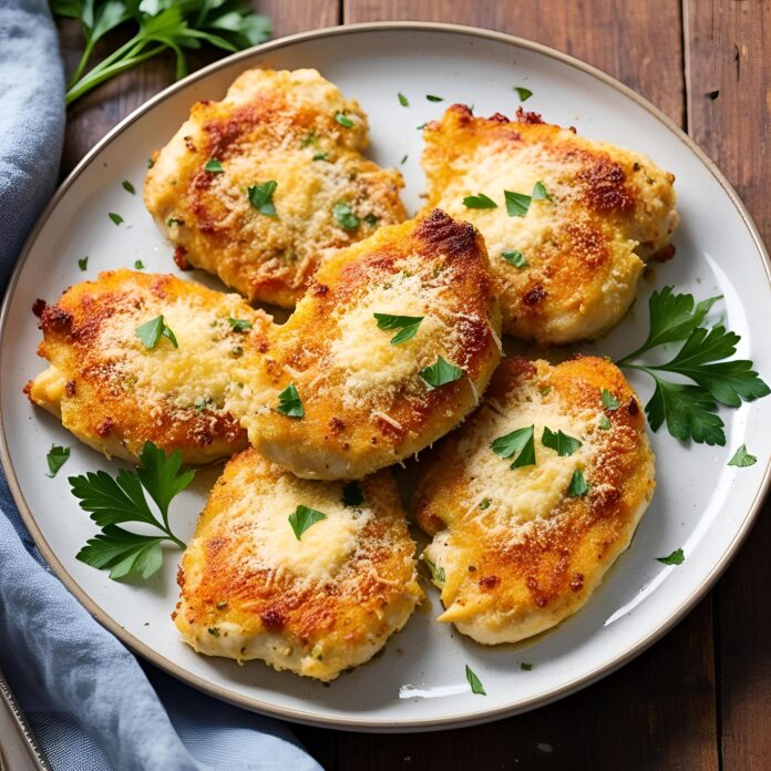 Baked Garlic Parmesan Chicken Cutlets Recipe