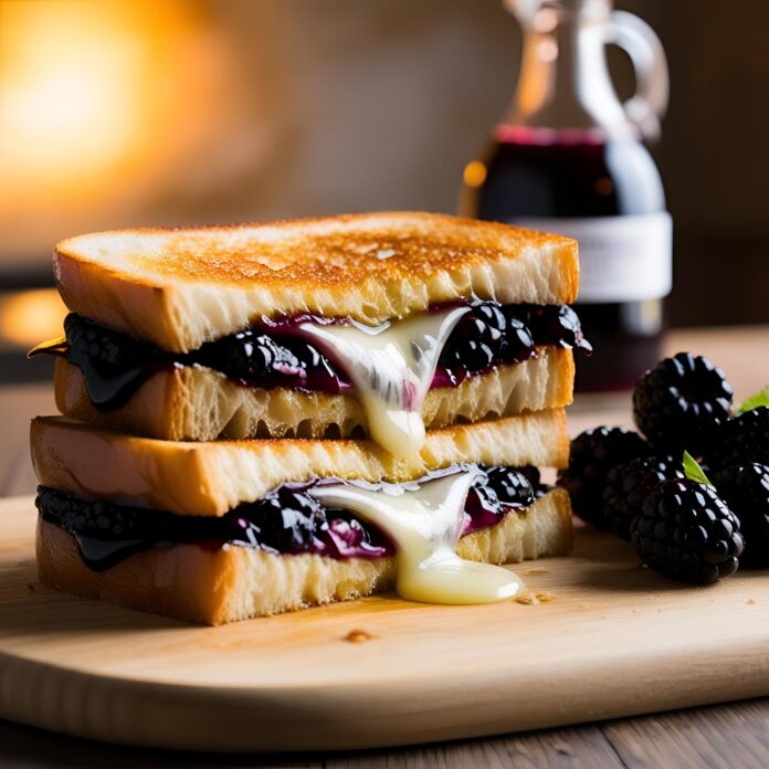 Blackberry Balsamic and Brie Grilled Cheese Recipe