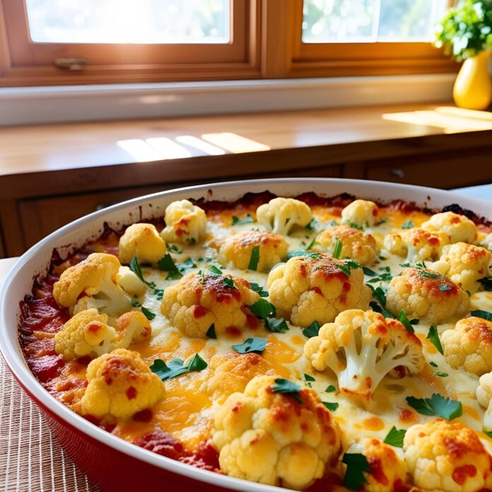 Cheesy Baked Cauliflower Recipe