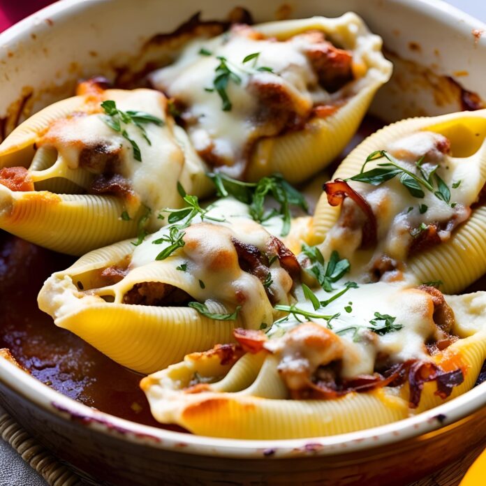 Cheesy French Onion Stuffed Shells Recipe