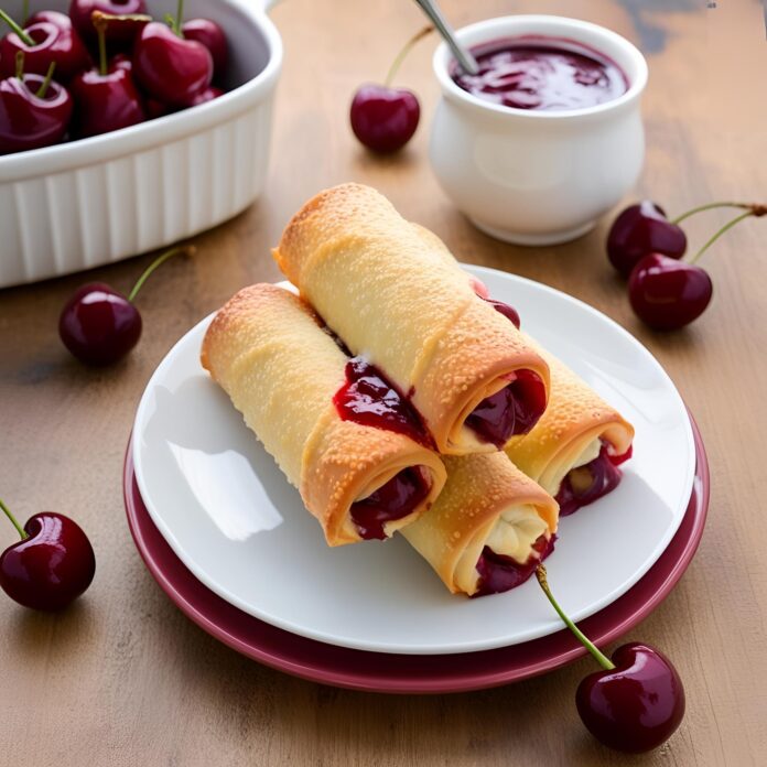 Cherry Cheesecake Egg Rolls Recipe