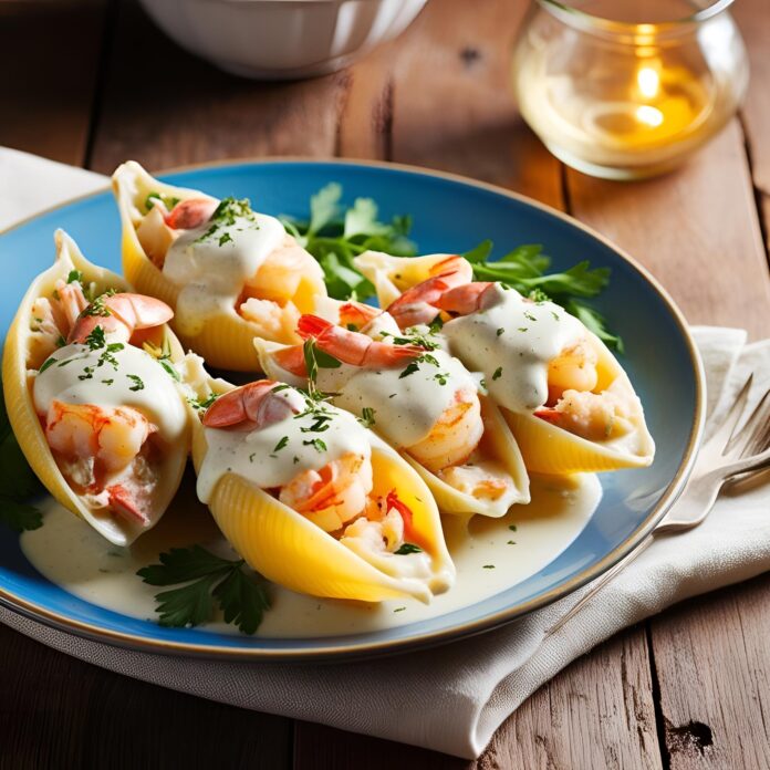 Creamy Seafood Stuffed Shells Recipe