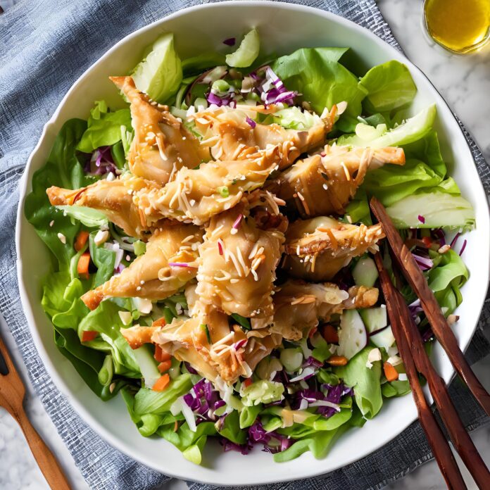 Crispy Wonton Rotisserie Chicken Salad Recipe