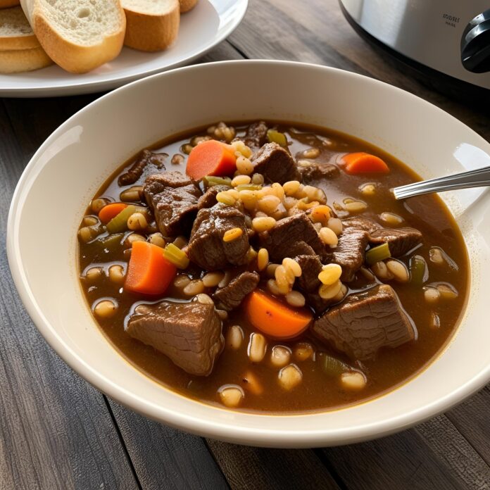 Crockpot Beef and Barley Soup Recipe