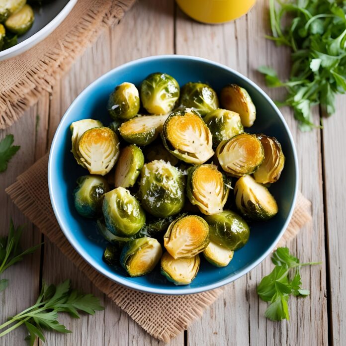 Garlic Parmesan Roasted Brussels Sprouts Recipe