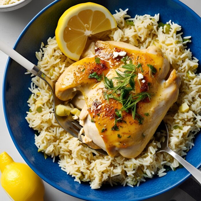 Greek Lemon Chicken with Flavorful Rice Recipe