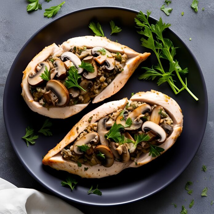 Healthy Mushroom Stuffed Chicken Breast Recipe