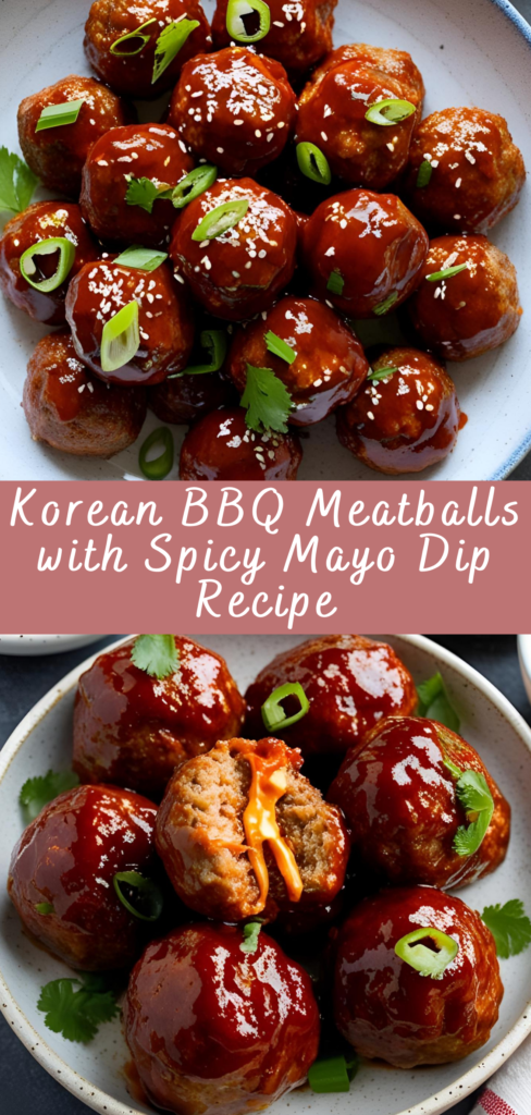 Korean BBQ Meatballs with Spicy Mayo Dip Recipe | Cheff Recipes