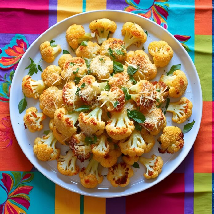 Oven Baked Parmesan Cauliflower Bites Recipe