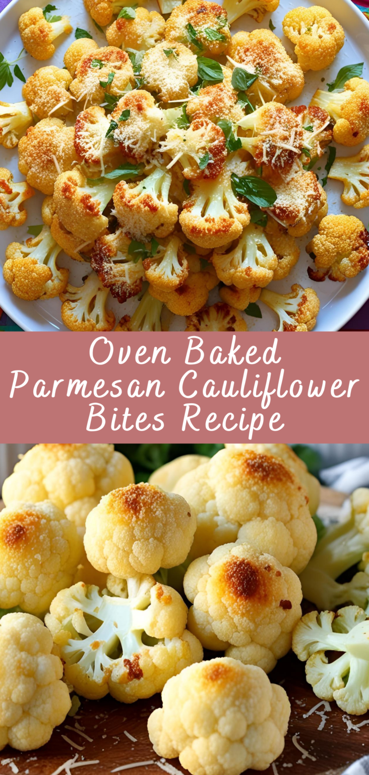 Oven Baked Parmesan Cauliflower Bites Recipe | Cheff Recipes