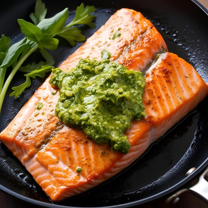 Pan-Seared Salmon With Pesto Butter Recipe