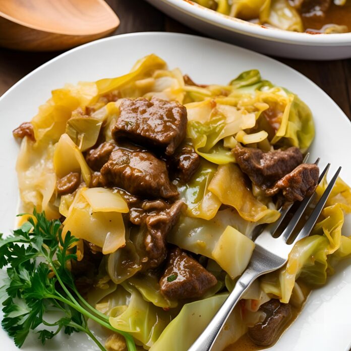 Savory Cabbage Beef Bake Recipe