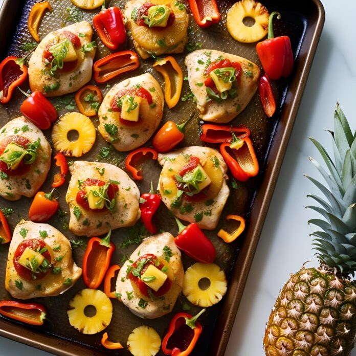 Sheet Pan Hawaiian Chicken with Pineapple and Peppers Recipe