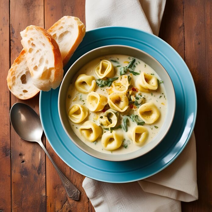 Slow Cooker Creamy Tortellini Soup Recipe