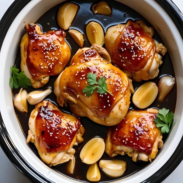 Slow Cooker Tender Honey Garlic Chicken Recipe