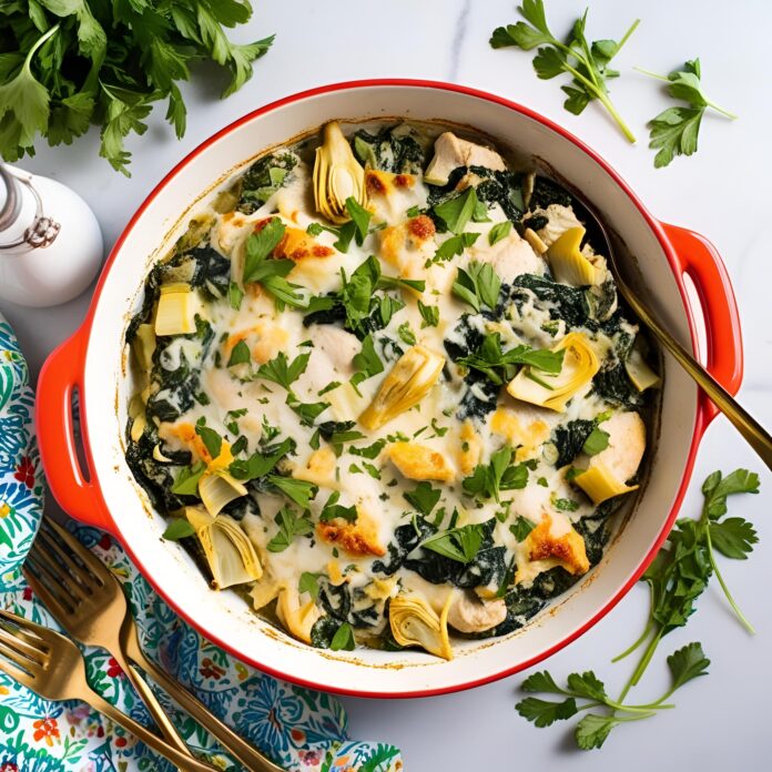 Spinach Artichoke Chicken Casserole Recipe